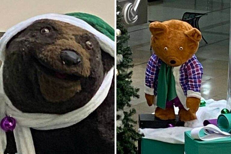 Se volvio viral en redes las imágenes de los muñecos de Navidad que adornan el CCCT y los memes no faltaron: “Parecen almas en pena”