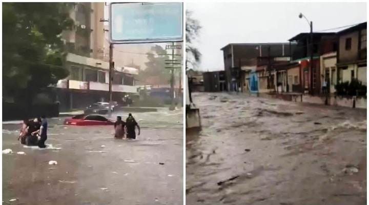Inundadas por la lluvia algunas calles del norte de Maracaibo